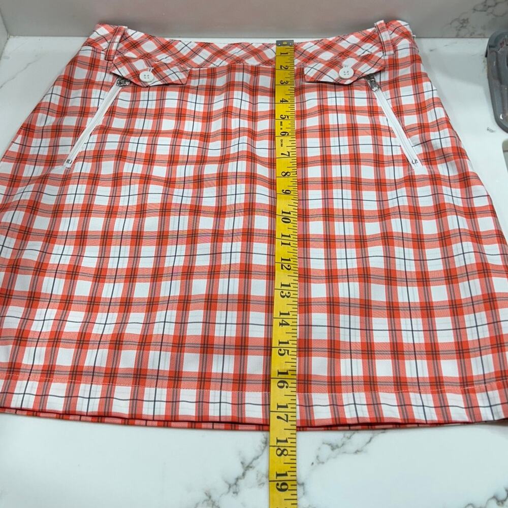 N’VO by Lanctot Plaid Golf Skort Built-In Shorts Zipper Pockets Women’s 4 - Picture 13 of 13